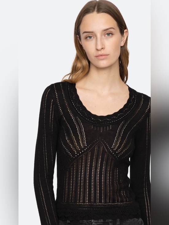 Sea New York Sweaters - Sea New York Paxton Knit Top LS in Black